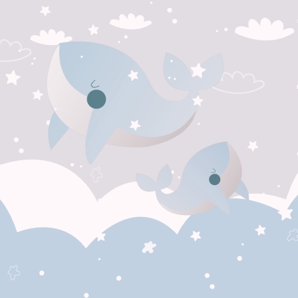 Sienų tapyba Sleepy Whales
