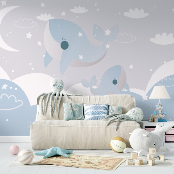 Sienų tapyba Sleepy Whales