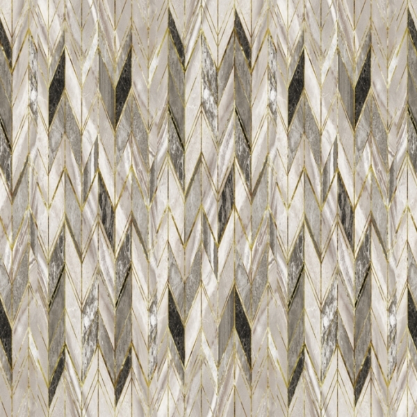 Mural Silver Herringbone