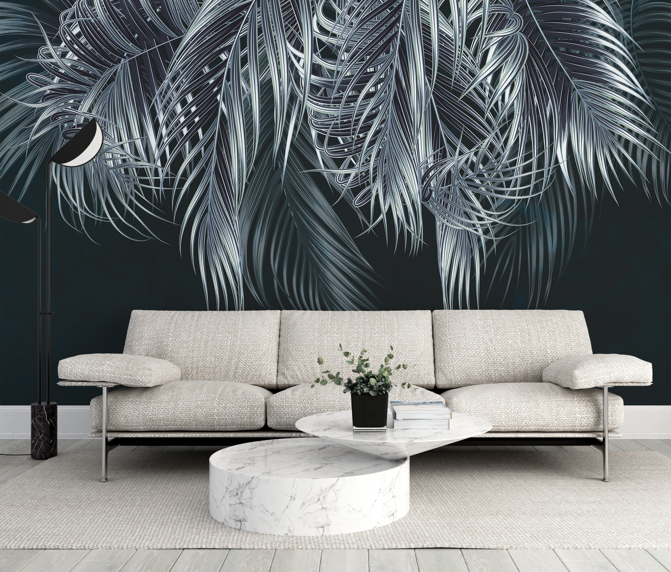 Nástěnná malba Silver Palm