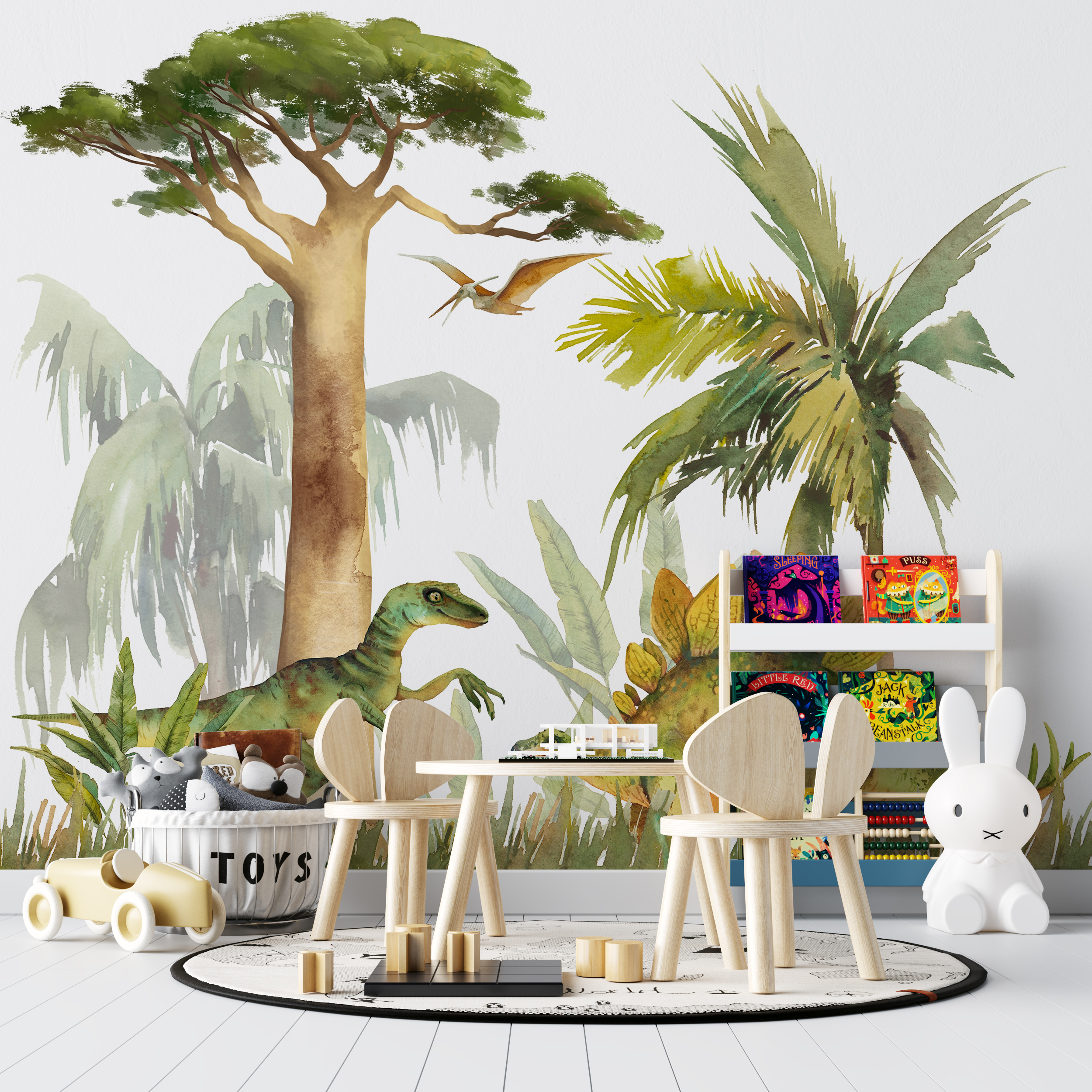 Nástěnná malba Happy Dinosaurs