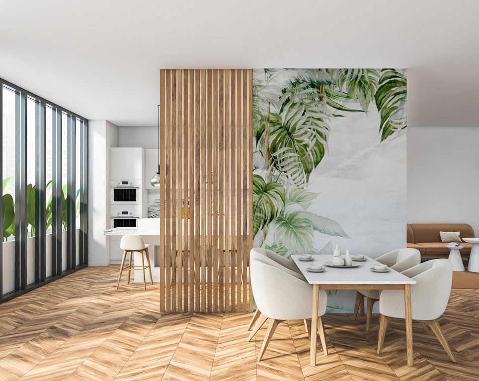 Exotische Säule Grün Tapete