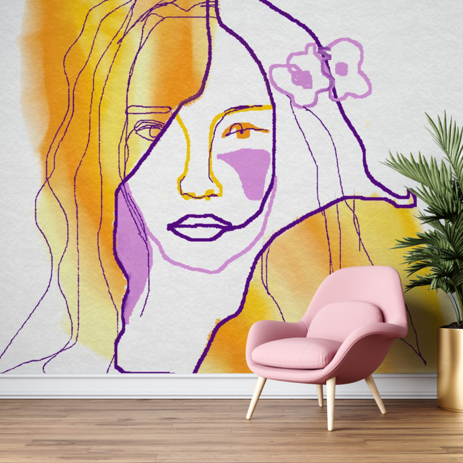Mural Yellow Girl