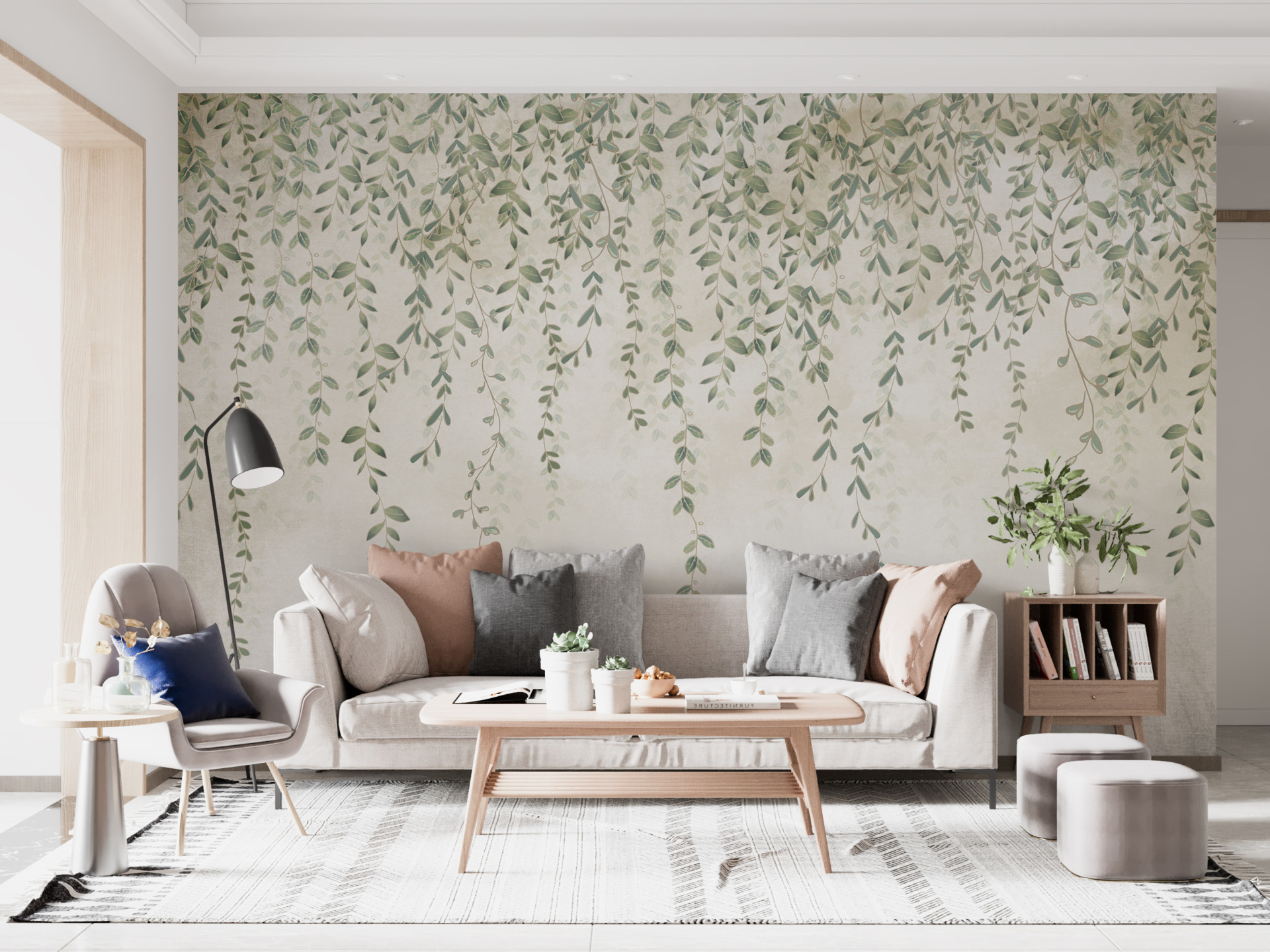 Tapety Závěsné malé listy