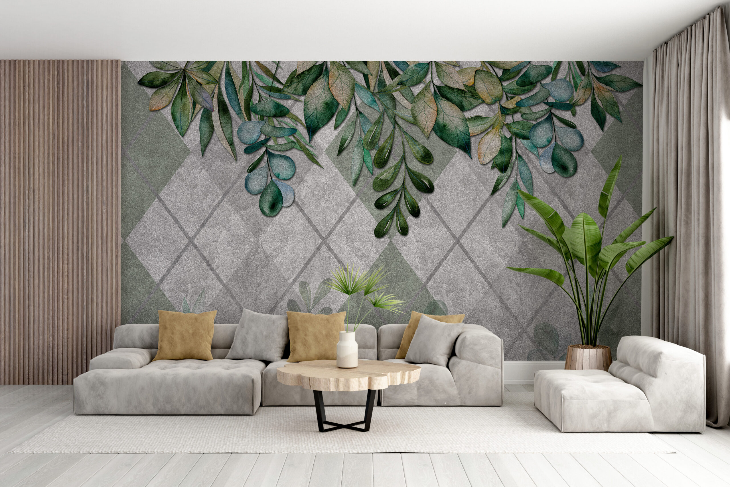 Nástěnná malba Tropická geometrie