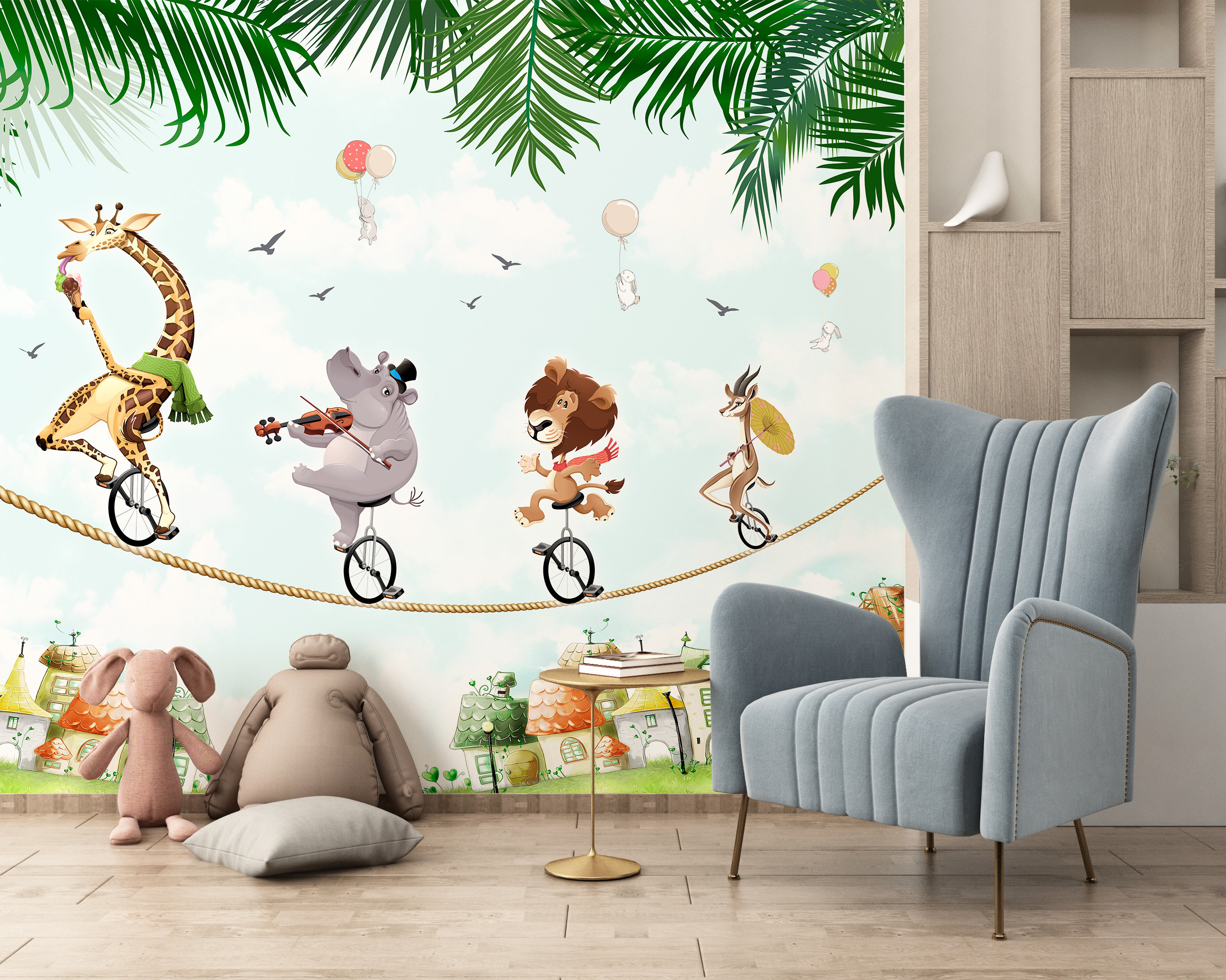 Wandmalerei Zirkus Zoo