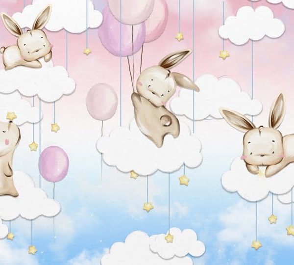 Tapety Malí zajíčci na mracích