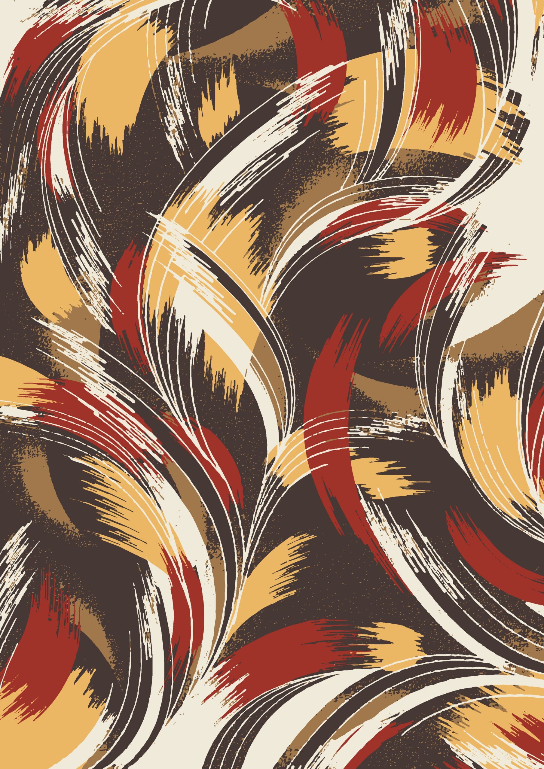 Geometrized,Style,Clear,Looking,Brush,Moving,Linear,Colored,Textile,Fabric