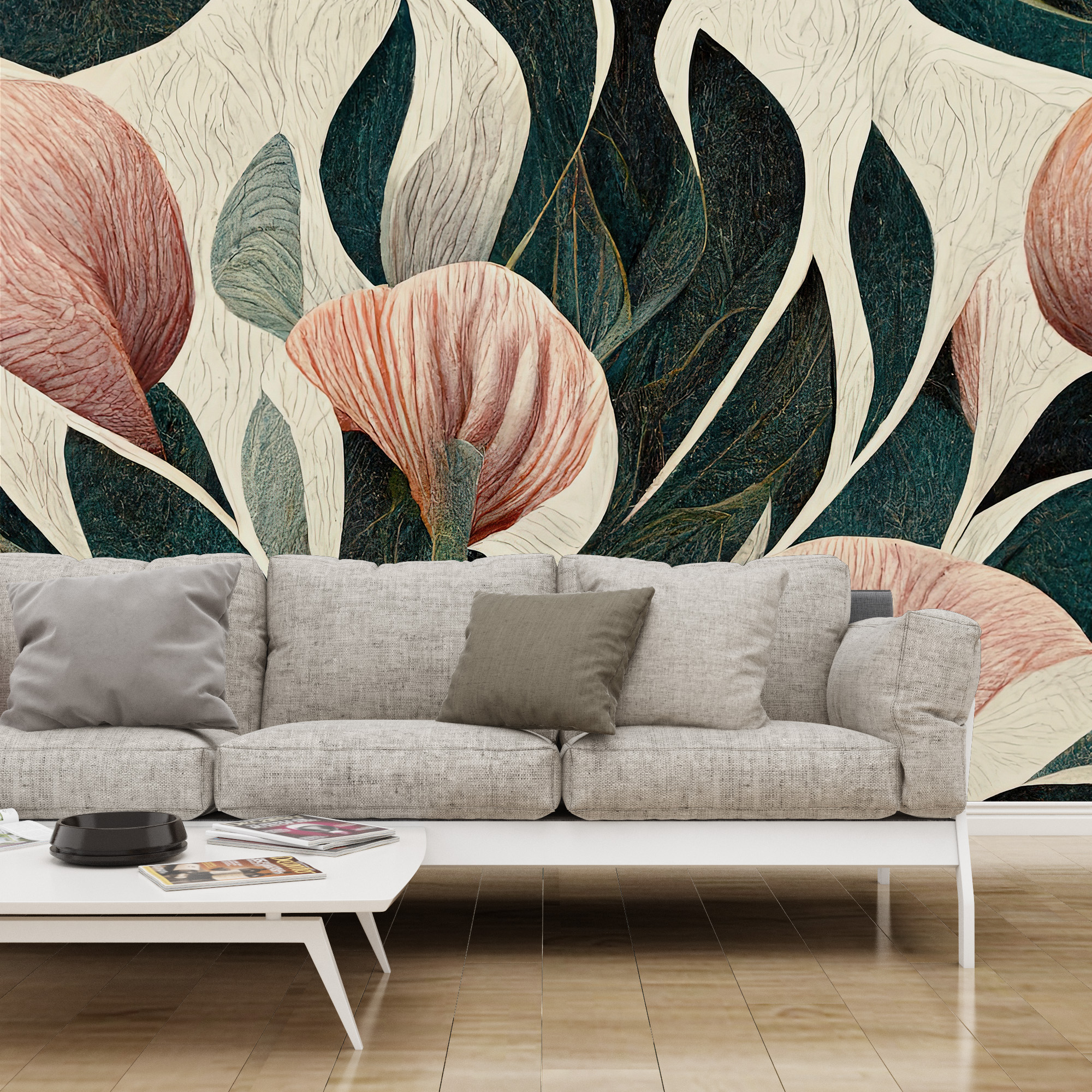 Tapete Florale Abstraktion