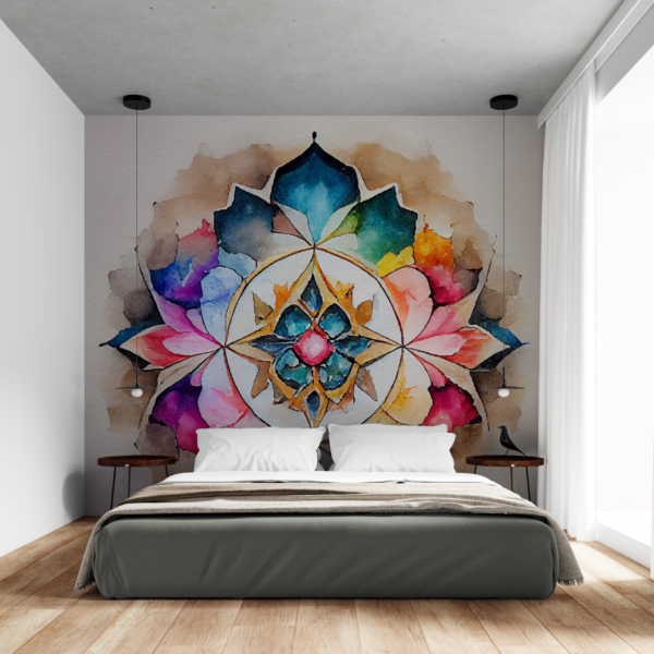 Freska Vaivorykštės mandala