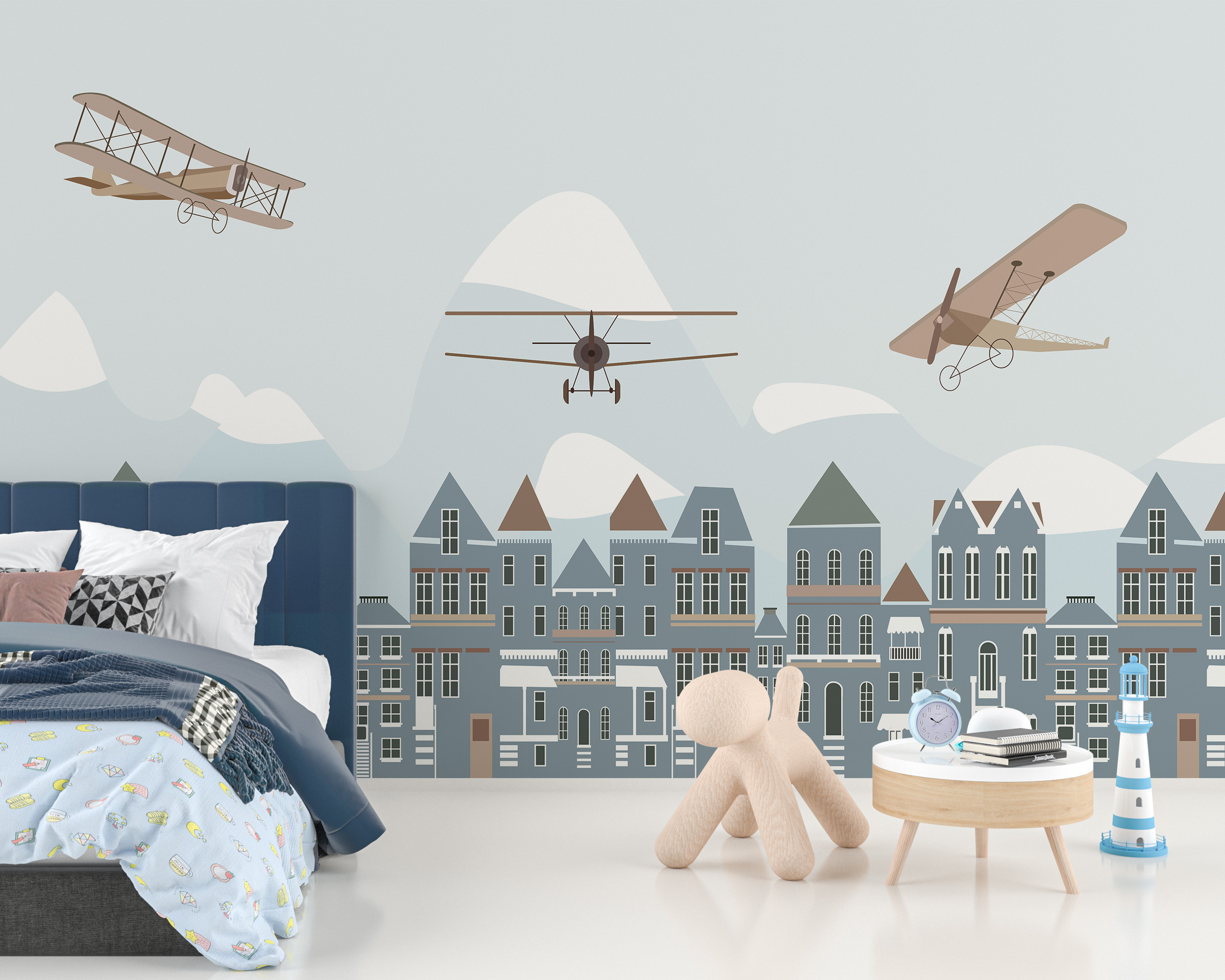 Fotomalba Letadla nad městem