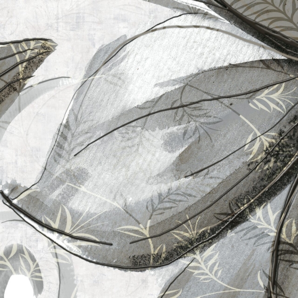 Tapetai Flower Grey