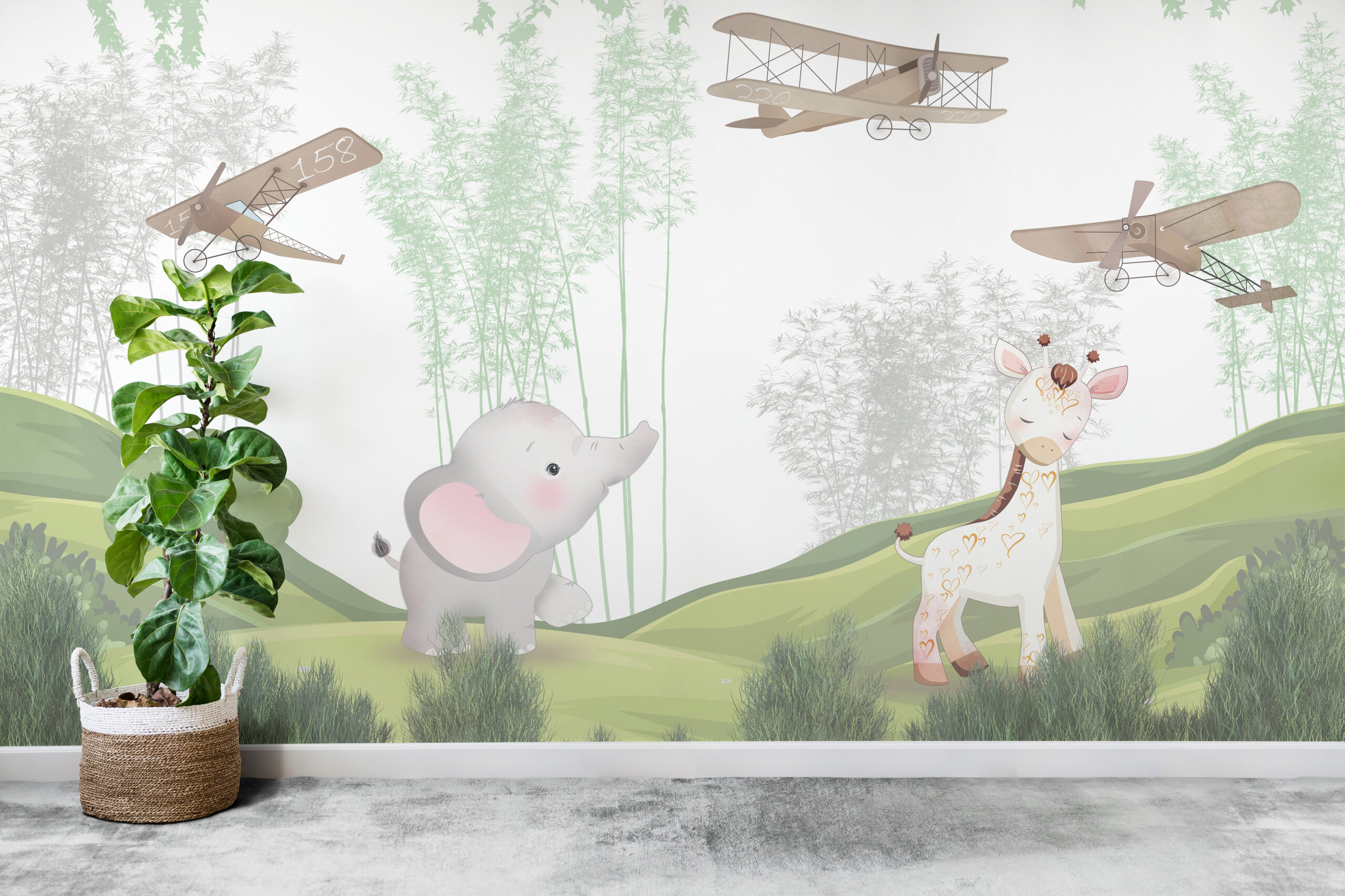 Fototapete Tiere und Flugzeuge