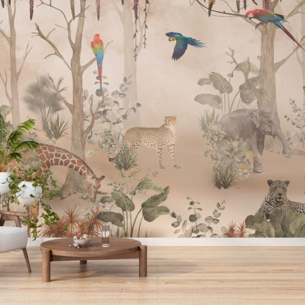 Nástěnná malba Wild Jungle Beige