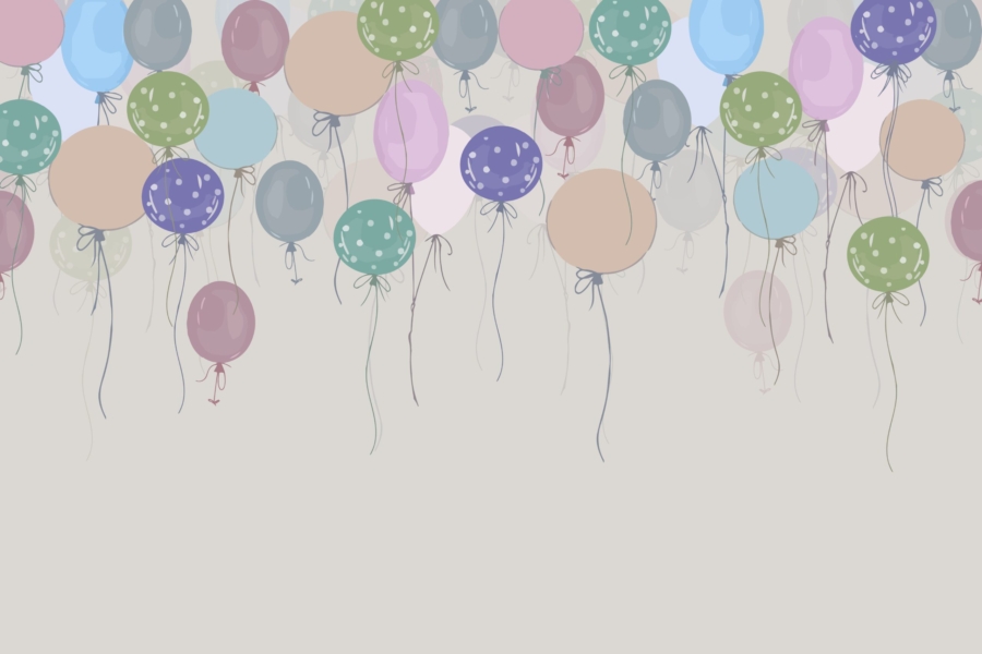 Colorful,Flying,Balloons,Children's,Room,Wallpaper,Design,3d,Illustration