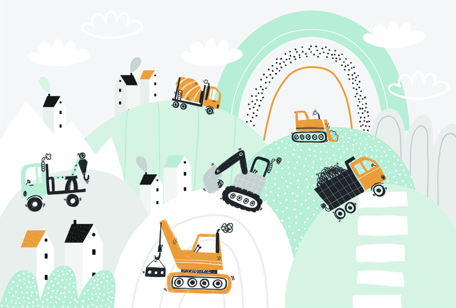Mural de vehicule de construcții - imagine 3