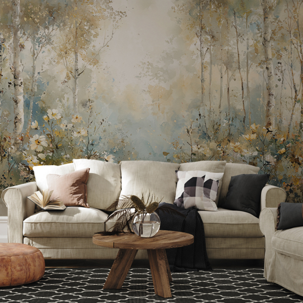 Waldharmonie in Aquarell