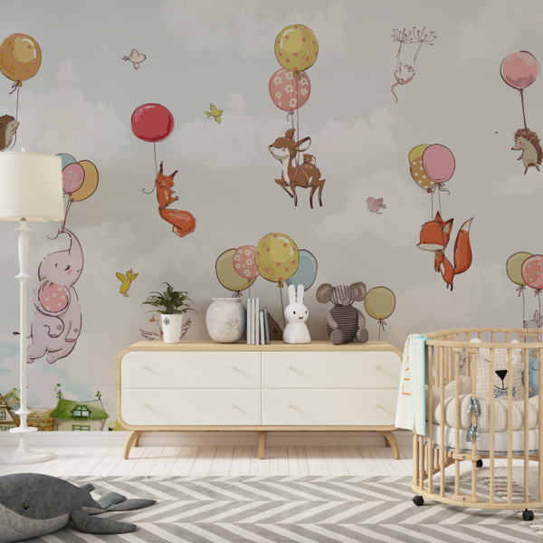 Wallpaper Tiere mit Luftballons