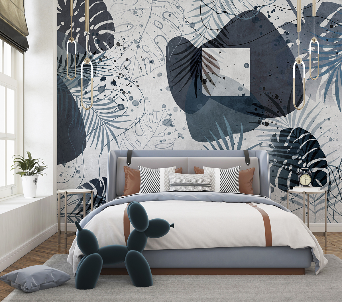 Exotiska löv tapeter