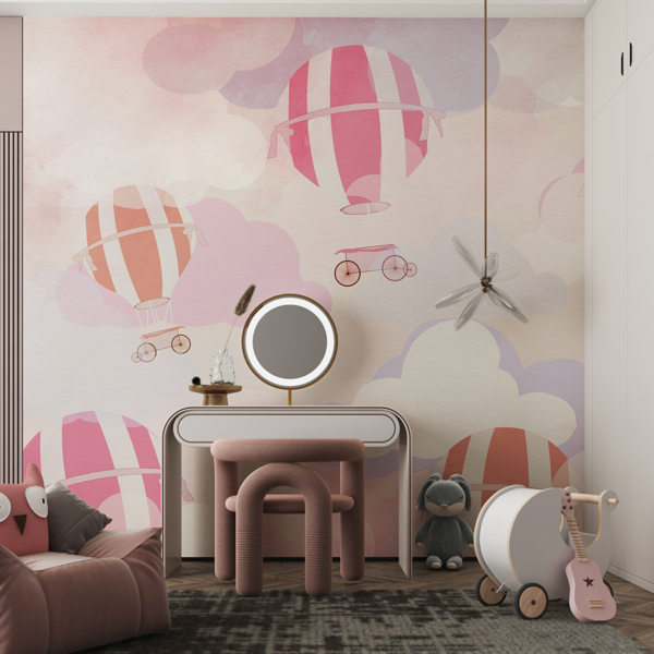 Fototapete Ballons in den Wolken