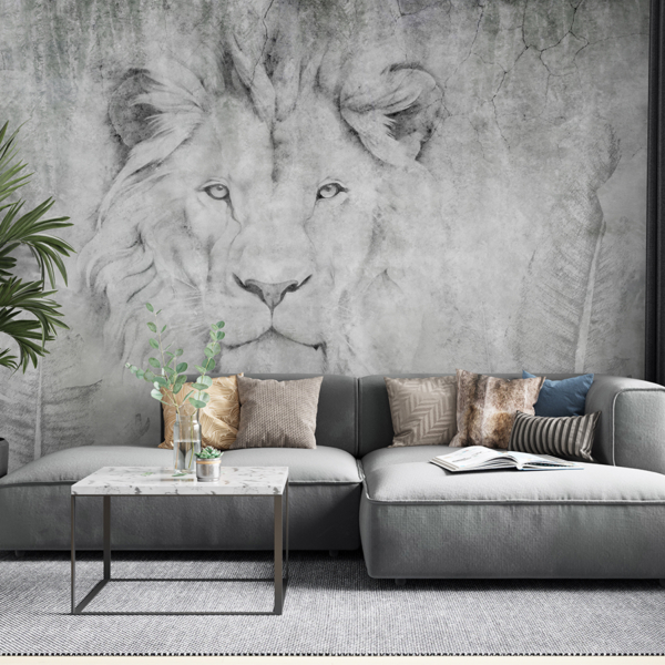 Fototapete Auge des Löwen