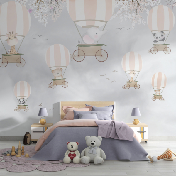 Wallpaper Ballons auf Rädern