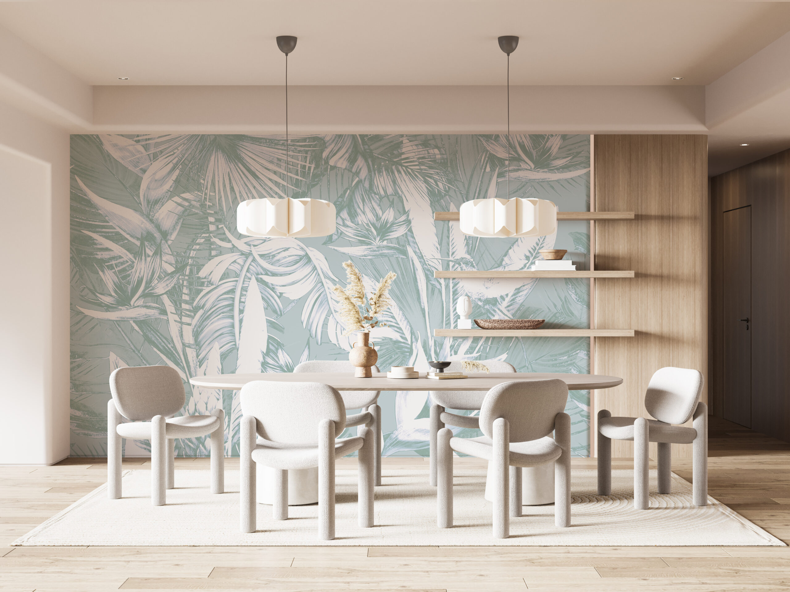 Fototapet Vita blommor