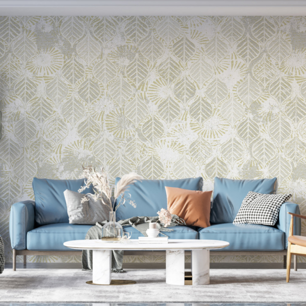 Fototapete White Leaves