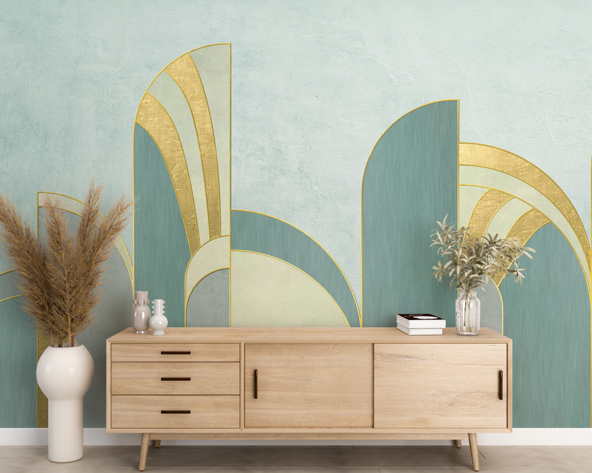 Blå Geometri Bakgrund