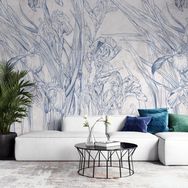 Fototapete Blaue Blume