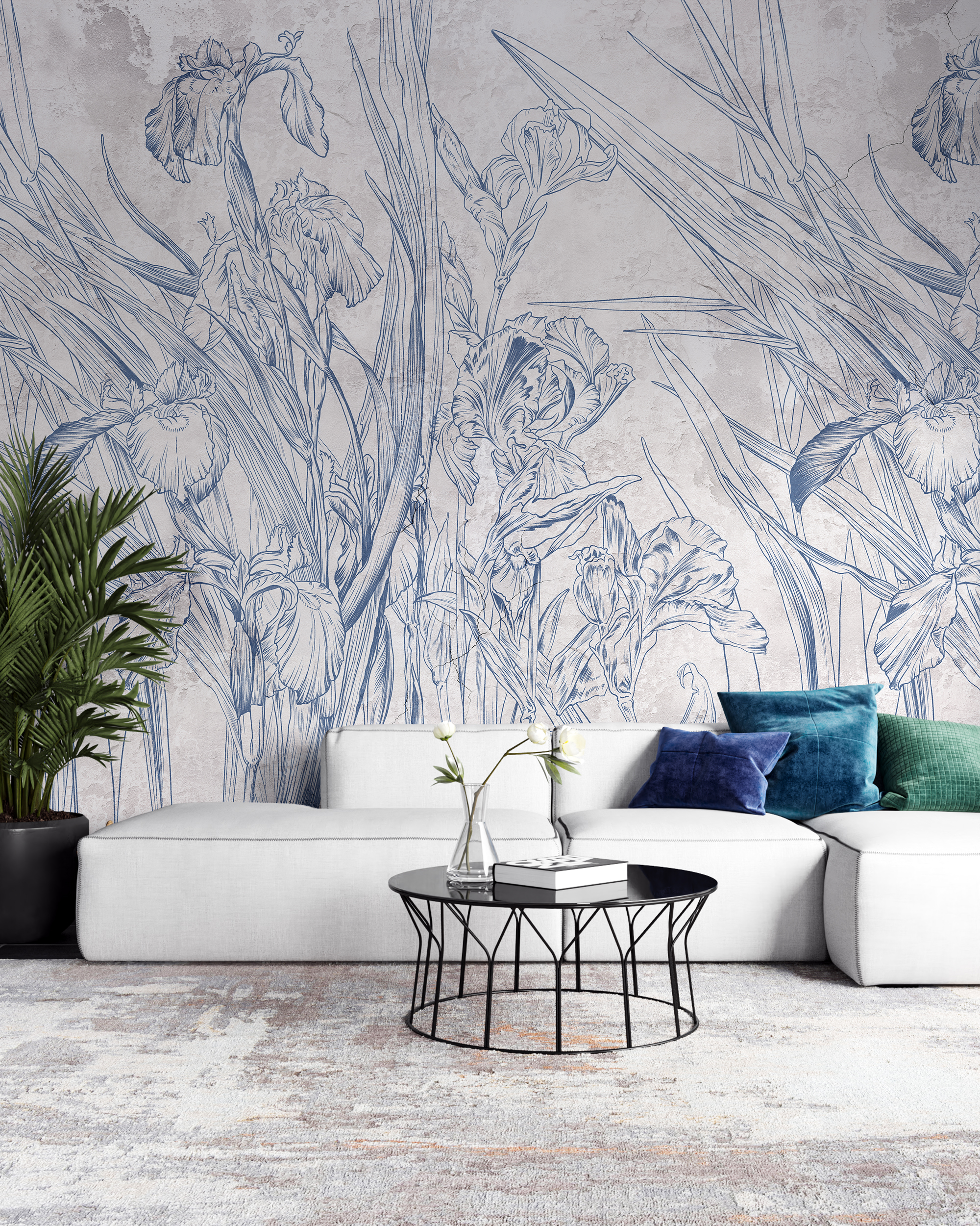 Fototapete Blaue Blume