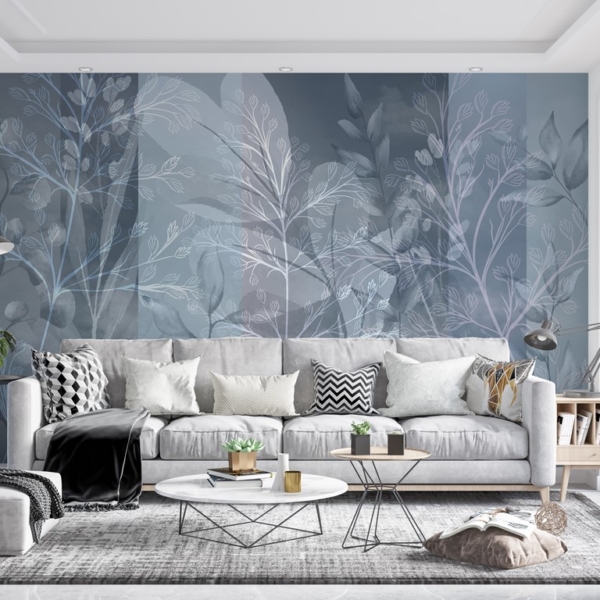 Wandbild Blau Gemüsemotiv