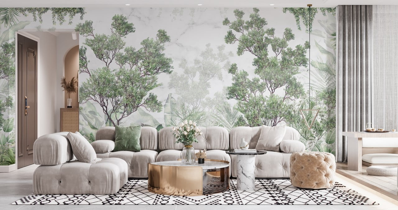 Lummiga tropiska växter Bakgrund