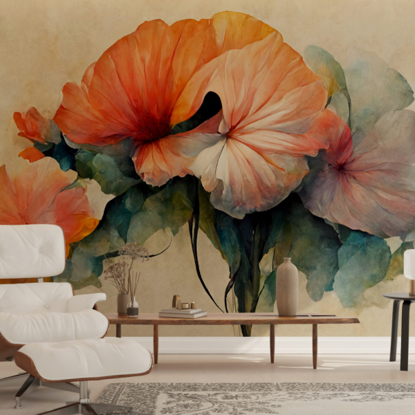 Wandgemälde Rotes Bouquet