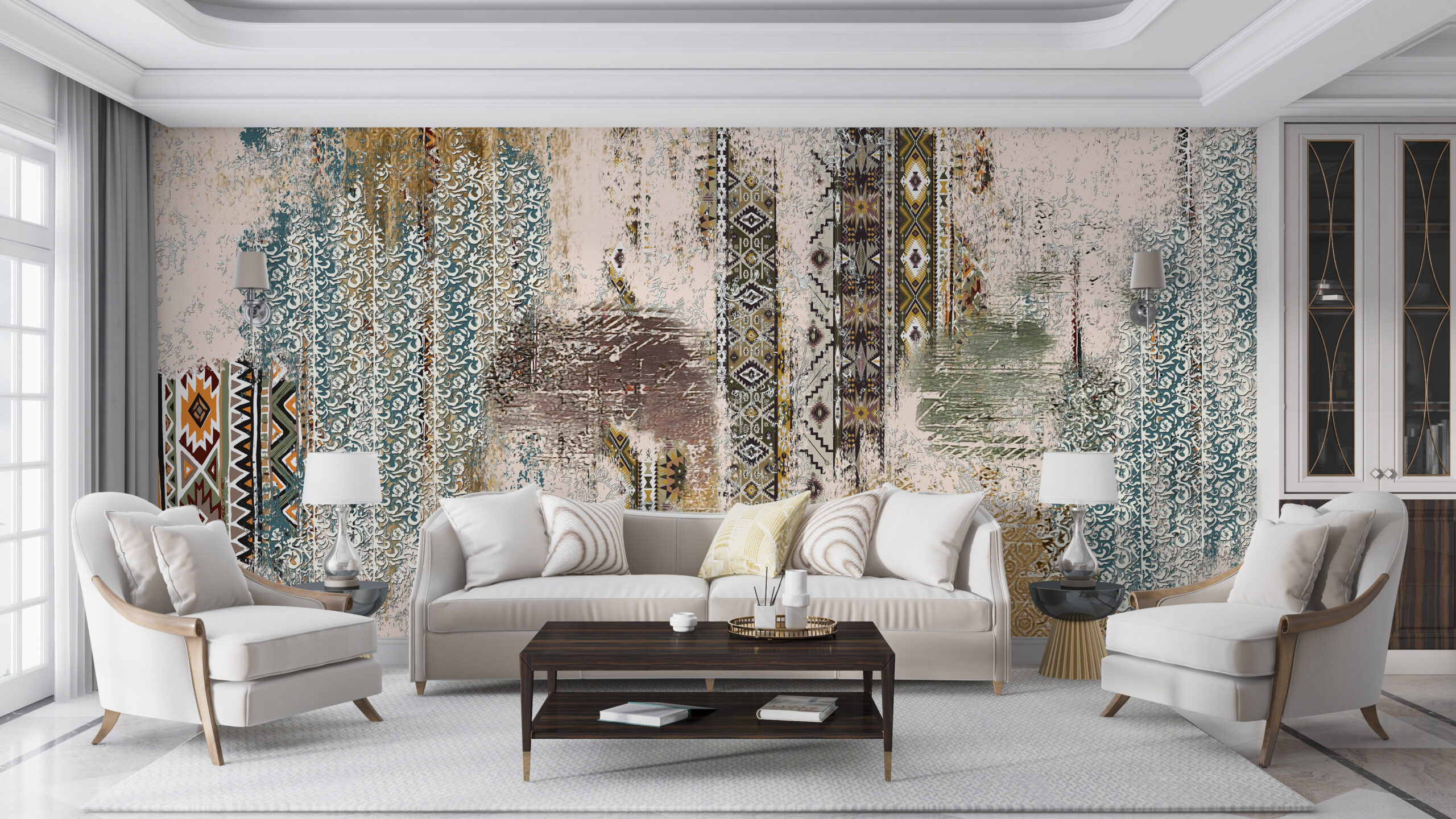 Väggmålning Forntida mosaik