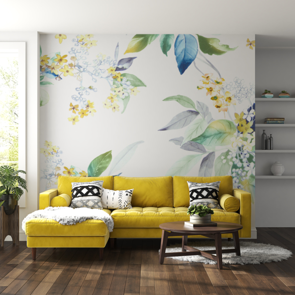 Fototape Zarte weiße Blumen