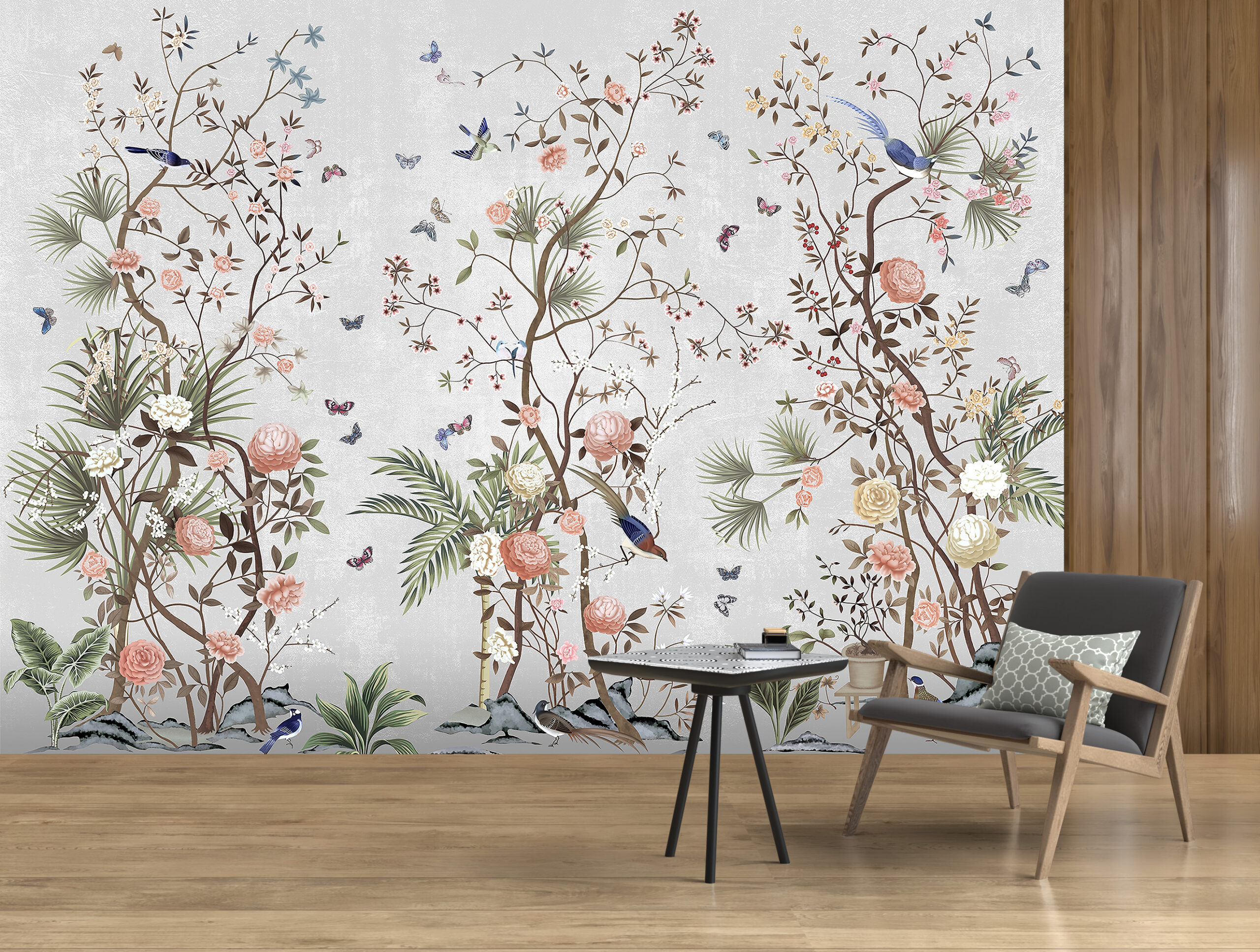 Exotisk trädgård tapet