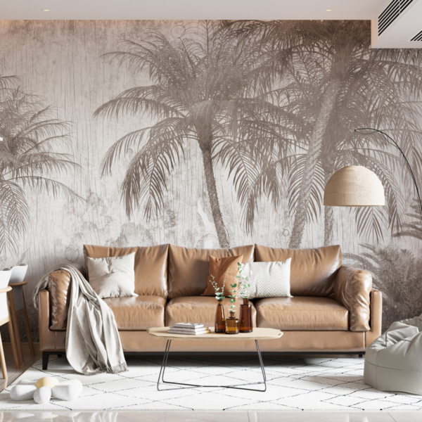 Wandmalerei Regen im Dschungel