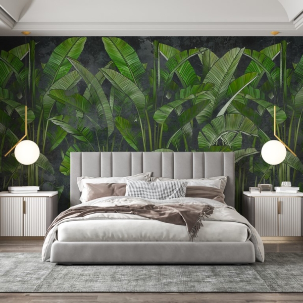 Fototapete Lange grüne Blätter