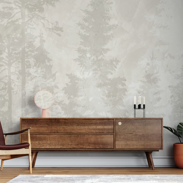 Fototapete Bäume im Nebel