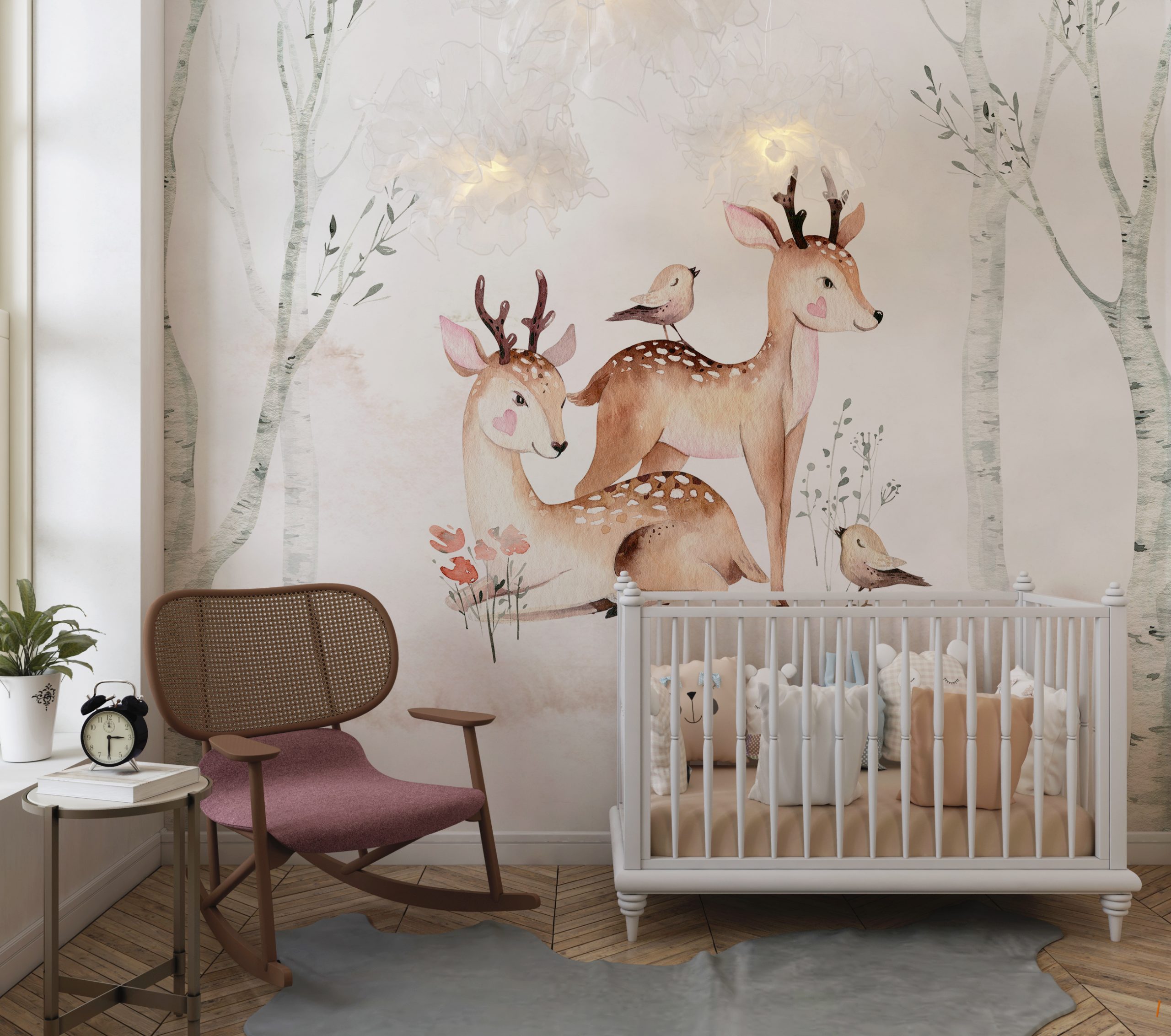 Väggmålning Två hjortar