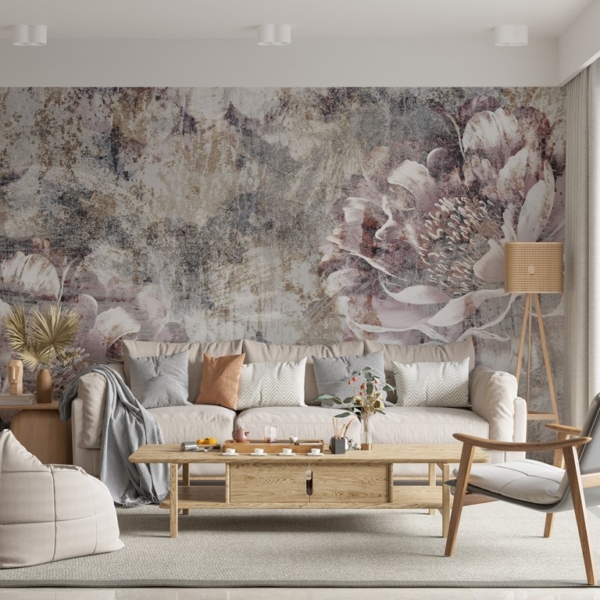 Fototapete Zwei Pfingstrosenblüten