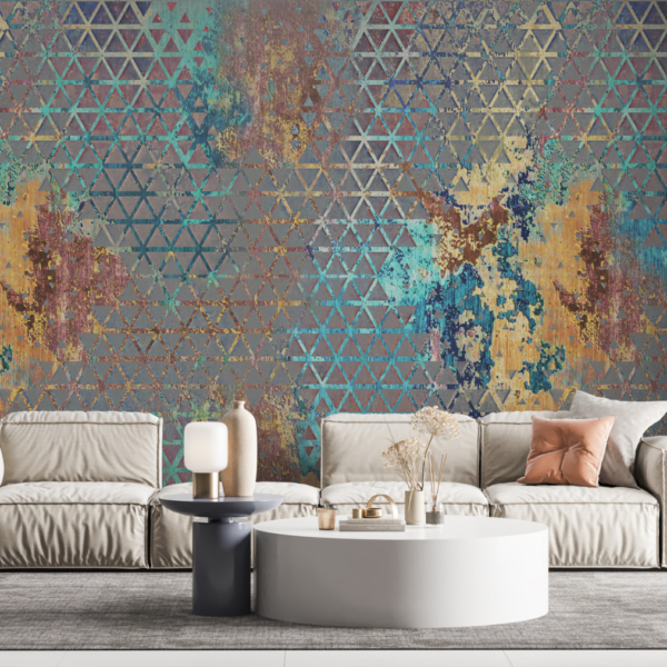 Fototapete Zwei Flecken auf Dreiecken