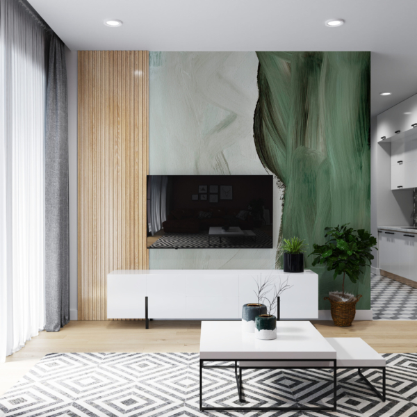 Fototapete Zwei grüne Linien