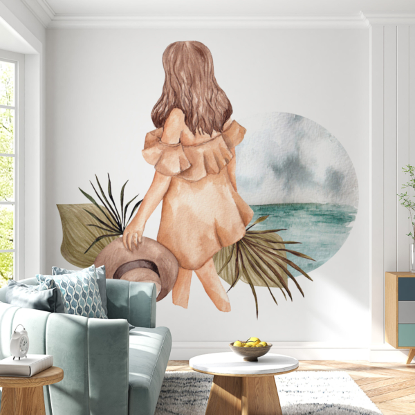 Fototapete Mädchen am Meer