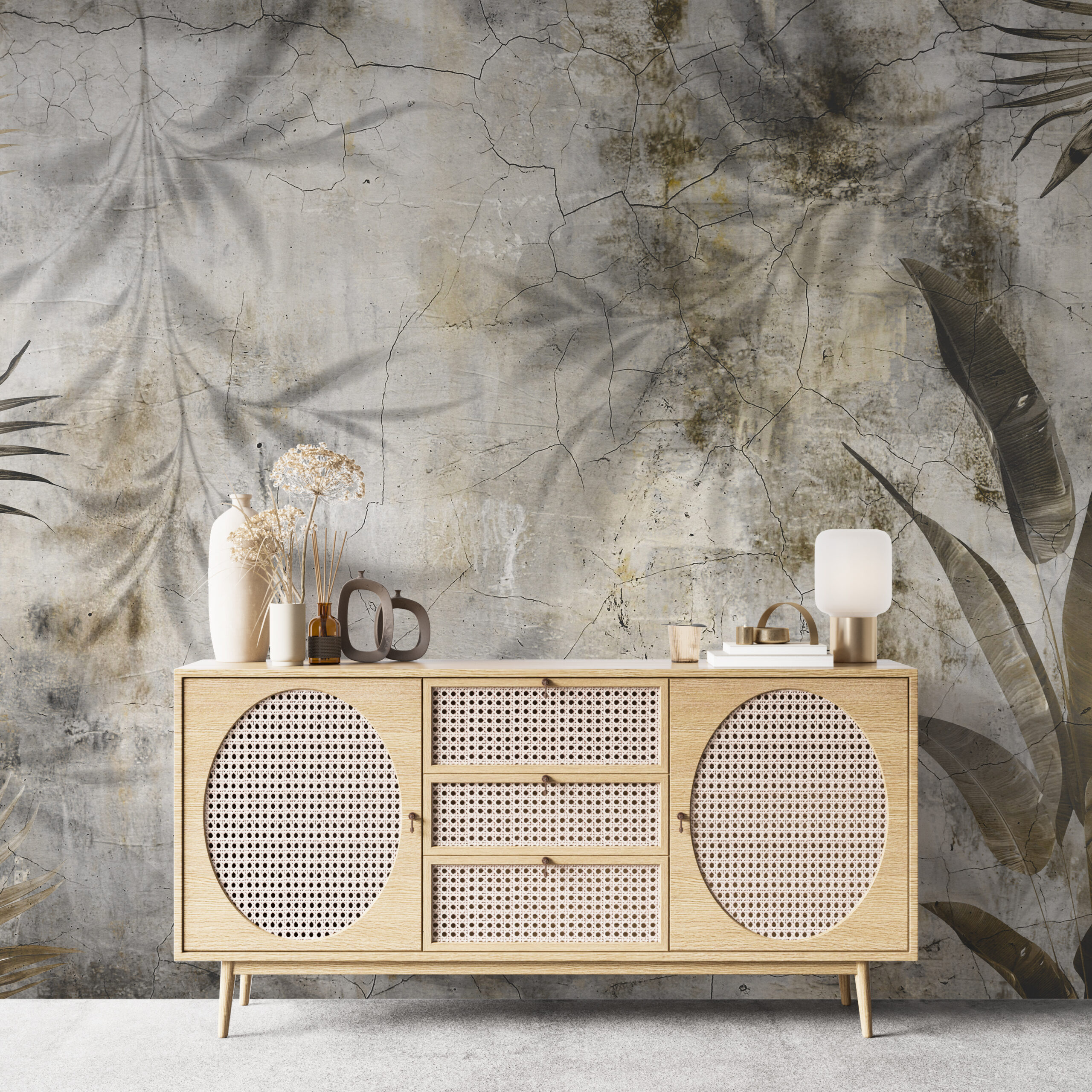 Fototapet av en djungel på väggen