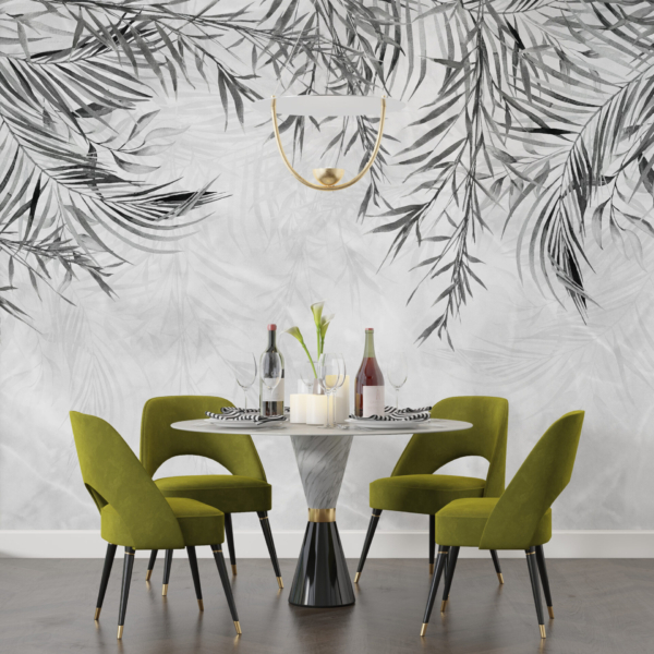 Fototapete Exotische Blätter im Wind