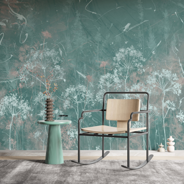 Wandmalerei Wiese in Grün