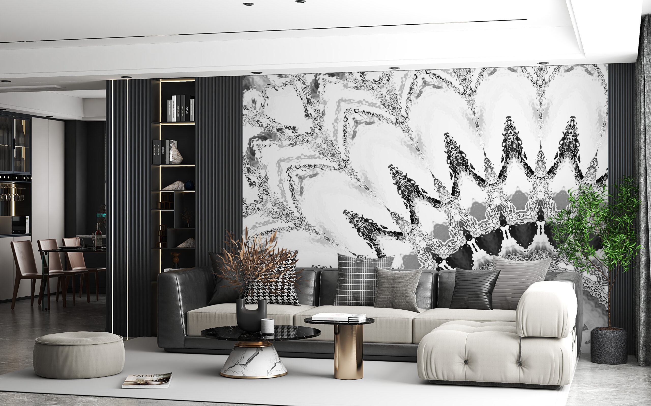 Kalejdoskop väggmålning