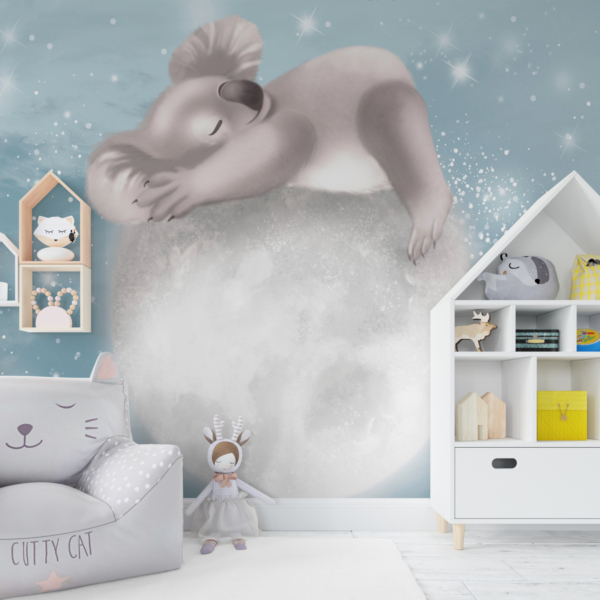 Fototapete Koala auf dem Mond